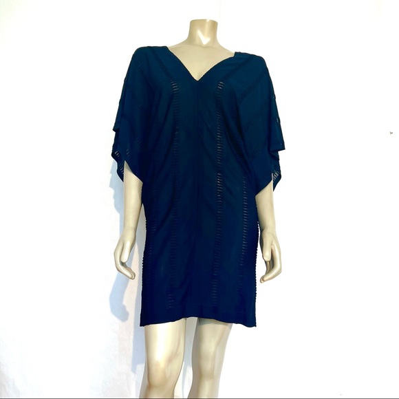 Vintage ROMAN KEFLAY Navy Blue Dress - Picture 2 of 12